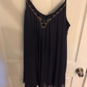 Express Purple Beaded Dress